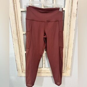 Aerie 7/8 legging hi-rise rust color